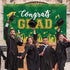 Green Graduation Banner 2025 Congrats Grad, Large Fabric Backdrop for Graduation Party Decoration 71 x 43”