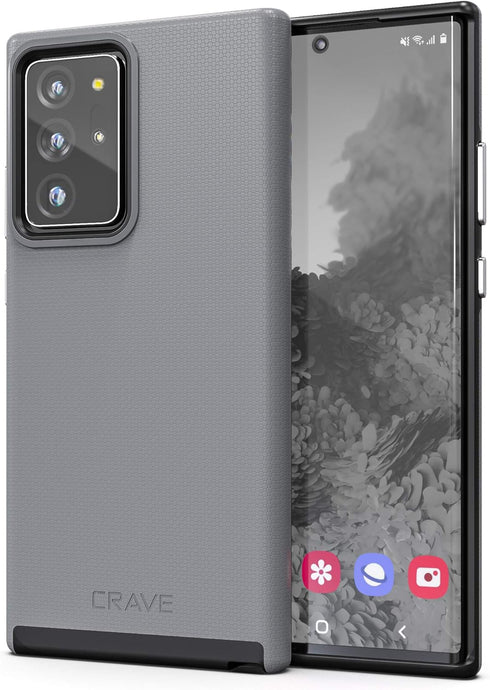 Crave Dual Guard Case for Galaxy Note 20 Ultra, Shockproof Protection Dual Layer Case, Slate