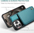 iPhone 15 Pro Wallet Case with Card Holder, RFID Blocking, Durable Kickstand Shockproof Phone Case for Women Men