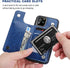 OT ONETOP Wallet Case for iPhone 11 Pro, PU Leather Kickstand with Card Holder, Double Magnetic Clasp, White