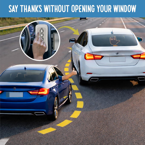 3 Communicate WaveOn Pro Gestures LED Display Fun Finger Car Light with Remote | with Other Drivers | Glogesture LED
