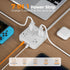 TESSAN Surge Protector Flat Extension Cord 5FT with 4 Outlets, 3 USB C Ports (1 USB C), 900 Joules Protection, White