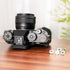 JJC Camera Soft Release Button for Fuji Fujifilm X-T5 X-T4 X-T30 II X-PRO3, Silver Aperture Pattern