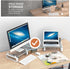Hemudu Dual Monitor Stand, Desktop Organizer, Monitor Stand Riser for PC, Laptop, Clear HD02T-301