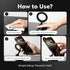 ZIZ 360 Heavy Duty Magnetic Phone Holder Vacuum Suction Mount Foldable, Adjustable, Car/Office/Gym - Dashboard