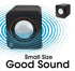 Manhattan USB Powered Stereo Speaker System - Small Size - with Volume Control & 3.5 mm Aux Audio Plug to Connect to Laptop, Notebook, Desktop, Computer - 3 Yr Mfg Warranty - Black Orange, 161435