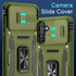 DEERLAMN Case for Samsung Galaxy S23 FE with Slide Camera Cover + Screen Protector, Olive Green Shockproof