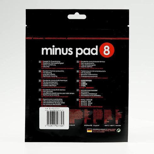Thermal Grizzly Minus Pad 8, Self-Adhesive Cooling Conductive Thermal Pad, 30x30x2.0mm