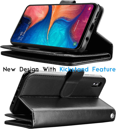 Tekcoo Galaxy A20E Case, Galaxy A10E Wallet Case, Luxury PU Leather Flip Cover with Detachable Magnetic Hard Case