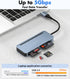 Tioleje 3.0 5Gbps 6-in-1 6 2.0 15/16/17, CFast Card Reader - USB CFast/CF/SD/TF/MS/XD Card Adapter, Simultaneous Read