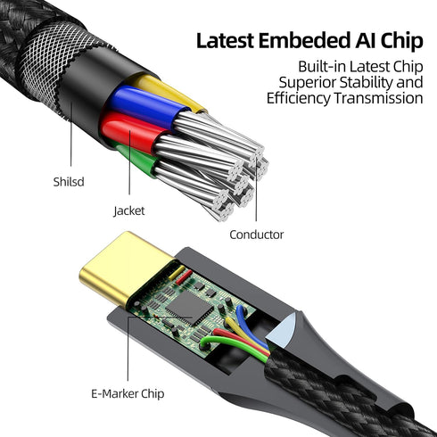 Shop USB C Extension Cable 3.3Ft (100W/10Gbps) - Gold Connector, Nylon Braided, Fast Charging for Laptops, Tablets,