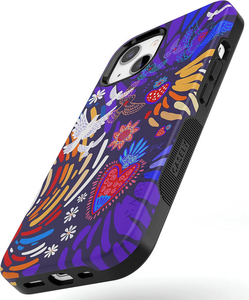 Casely iPhone 14 Plus Case | Viva La Vida | Frida Kahlo Floral Collage | MagSafe Compatible