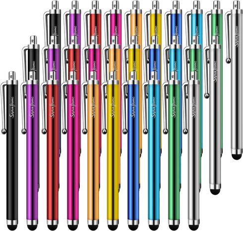 StylusHome 30 Pack Universal Capacitive Precision Stylus Pens for Touch Screens, Compatible with iPad, iPhone, Tablets