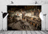 BELECO 9x6ft Countryside Fabric Rustic Old Rural Farmhouse Kitchen Backdrop Interior Pottery Kitchen Appliance Cooking