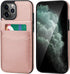 KIHUWEY Wallet Case for iPhone 12 Pro Max, Credit Card Holder, Premium Leather Magnetic Clasp, Rose Gold