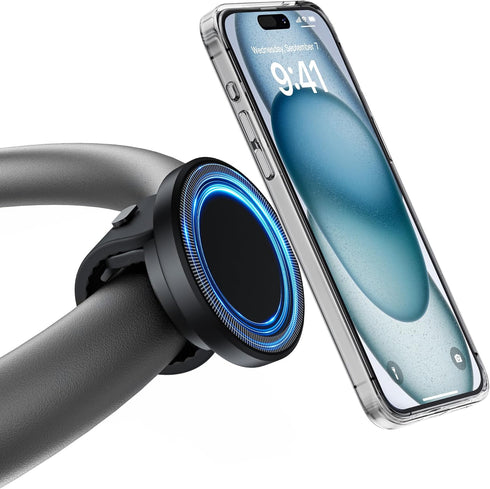 NINEFATICS Stroller Phone Holder, Compatible with MagSafe, Magnetic Handlebar Mount, 17x N52 Strong