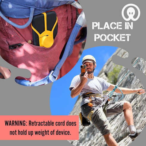Pulpo Leash Safety Phone Leash, Anti-Drop Smartphone Harness, Anti-Theft Cell Phone Tether with Retractable Fiber Cord