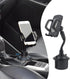 Bokexing 360 Car Cup Holder Phone Mount, Automotive Rotatable Adjustable Gooseneck Height Cell Phone Cradle Mount