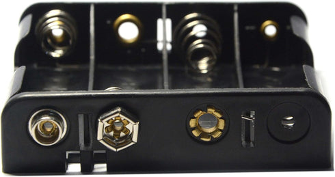 3 Pcs AA Battery Holder Leads 4 x 1.5V (6V) with 3 Pcs 9V I Type Snap Connector Plastic Housing