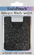 Glitter Koala Pouch - Stick On Wallet, Phone Card Holder (Black)