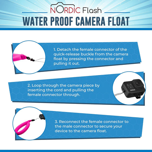Waterproof Camera Floaty (2-Pack) – Floating Strap for Action Cameras, GoPro Accessories, and Pool Floats