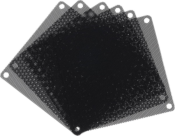 MECCANIXITY 6PCS PC Dust Filter, 90x90mm PVC Computer Case Cooler Dustproof Mesh Cover for Speakers, Black