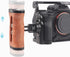 FocusFoto 1/4"-20 3/8"-16 Wooden Side Handle Grip Left/Right Handgrip with & & Cold Shoe Mount Universal for DSLR