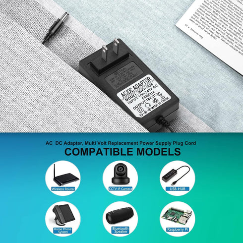 18V DC Adapter Charger Compatible for Altec Lansing mix 2.0 Rockbox XL IMW999, Bluetooth Speakers, Brookstone Big Blue