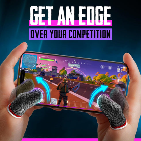 Empire Finger Sleeves for Gaming, Pack of 24 Anti Sweat Breathable Sensitive Finger Gloves, Silver Fibber Thumb Sleeves