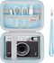 Hard Carrying Case for Fujifilm Instax Mini EVO Instant Camera, Travel Storage Case with Mesh Pocket, Blue