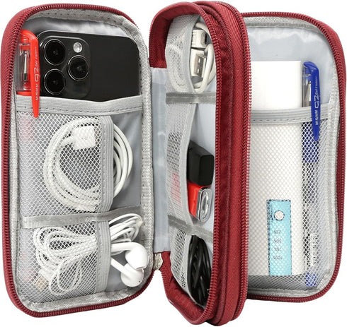Electronic Cord Organizer Travel Case - Waterproof Pouch for Cable, Cord, USB, Charger, Phone, Power Bank