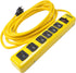 Yellow Jacket 5138N 15-Foot Cord Jacket, 6-Outlet Surge Protector, 1440J, Yellow/Black