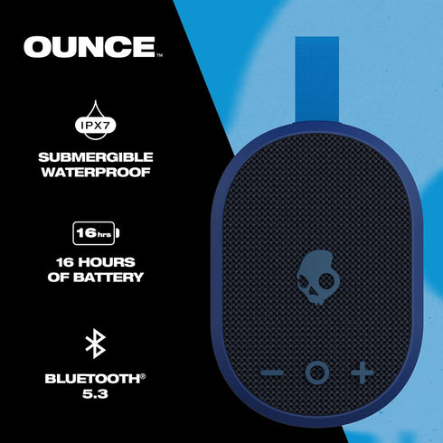 Ounce Wireless Bluetooth Speaker - IPX7 Waterproof Mini Portable Speaker with 16 Hour Battery, Downward Firing Passive Radiator, and Ballistic Nylon Carry Strap