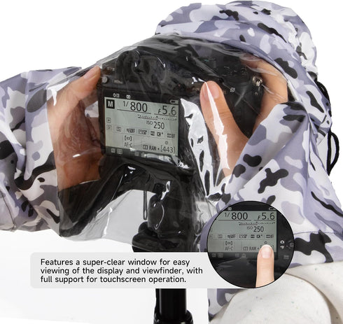Walking Way Camera Rain Cover Professional Waterproof Lens Jacket for Canon Nikon Sony Fujifilm DSLR Mirrorless