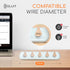 GLUIT Adhesive Desktop Cable Organizer, Versatile Cord Holders and Clips for Desk Accessories, White 5 Pack