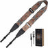 Padwa Lifestyle Adjustable Camera Strap - 2" Wide Cowhide Head Straps for Photographers, Vintage Neck & Shoulder
