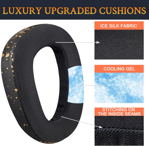 SOULWIT Earpads Replacement for Sennheiser GSP500, GSP550, GSP600, GSP 670, Ear Pads for EPOS H6 Pro, GSP601 (Black