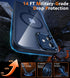 FNTCASE iPhone 12 Clear Case, Magnetic Military Grade Drop Protection, Rugged Shockproof Bumper Cover
