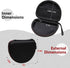 LTGEM Hard Case for Sony MDR-ZX110/ZX110AP/ZX110NC/ZX310AP Wired On-Ear Headphones, for iClever BTH22 Kids Headphones - Travel Protective Carrying Storage Bag, Case Only(Black+Black)