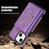 Asuwish iPhone 13 Case: 6.1" Wallet Cover, Card Holder, Tempered Glass Protector, Leather Bling, Purple for Women.