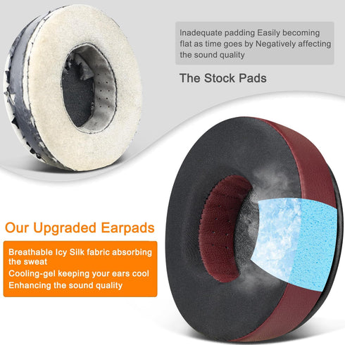 SOULWIT Cooling-Gel Earpads Replacement for Skullcandy Hesh & Hesh 2 Wireless Over-Ear Headphones, Noise Isolation Foam