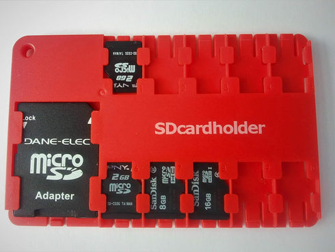 Micro SD Card Holder - RED