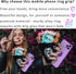 Bling Glitter Phone Grip, Round Cell Phone Ring Holder Stand Purple for Women Girls, Compatible with Smartphone, Tablet, E-Reader, Etc (PU)