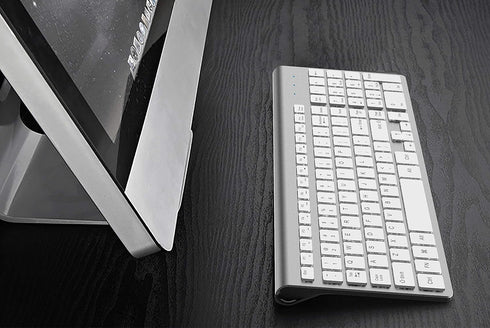 JOYACCESS J Wireless Keyboard, 2.4G Slim Compact Wireless Keyboard with Numeric Keypad for Laptop, MacBook Air, Apple,