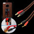 XMSJSIY HiFi OFC Speaker Cable, 4mm Banana Plug to 2mm Plug Jumper Cable for Amplifier Application, 2M (6.56 ft) 2pcs