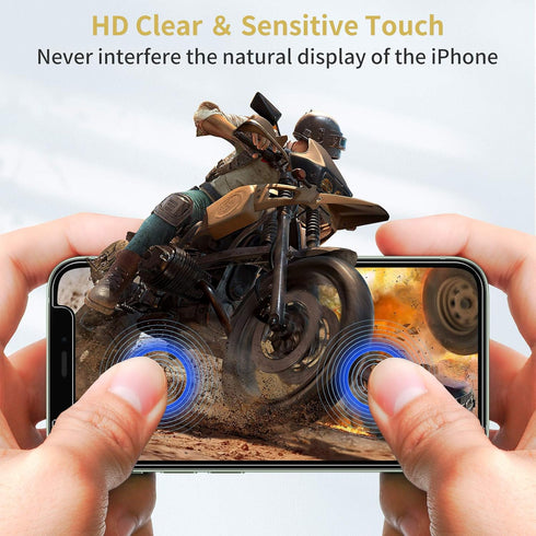UNBREAKcable 3-Pack Tempered Glass Screen Protector for iPhone 12 mini, 9H Hardness, 99.99% HD Clear, Case Friendly.