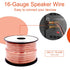 Vaiyer 16 Gauge Speaker Wire Cable - 250 ft 1.3 mm CCA High-Performance Stereo Cable for Car, Home Theater, Surround