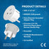 OREI American USA To European Plug Adapter, Type E/F Schuko, 12 Pack for Mobile, Laptop & Camera Chargers