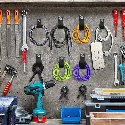 10 Pack Extension Cord Holder Organizer Heavy-Duty Hook and Loop Storage Strap for Hanging Cables, Hoses, Ropes, Tools