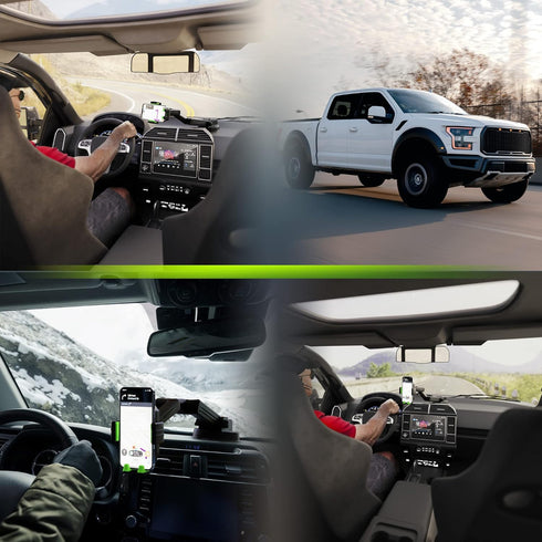 Truck Phone Holder Mount, Heavy Duty Cell Phone Holder for Dashboard Windshield, Compatible with iPhone & Samsung